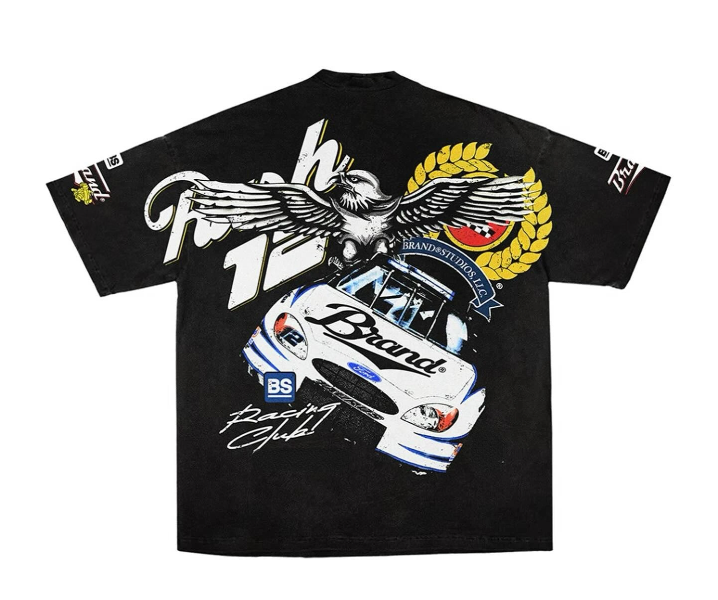 Tshirt Brand Black Racing