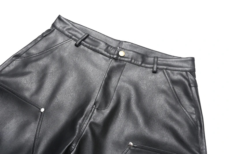 SHORT Black leather 2413